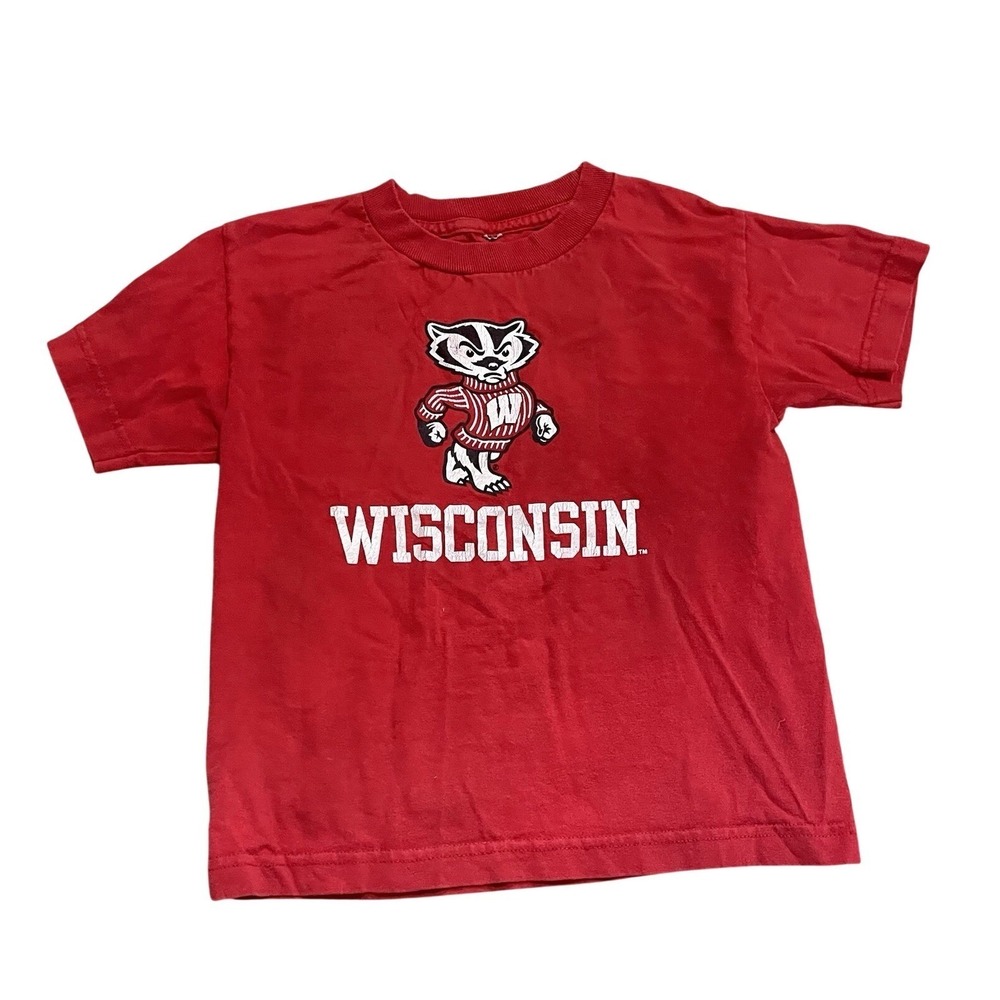 VTG 1990s Signal Wisconsin Badgers Kids Youth T Shirt Size Small 10/12 Adult XS